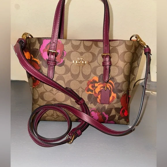 NWT Coach Mollie Women’s Tote, Small - Gold/Khaki Multi (CF334) - Picture 6 of 8